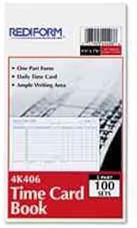 Rediform Daily Employee Time Card CARD,DLY TIME,4.25X7,100 32688 (Pack of 20)