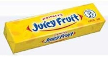 Wrigley Single Serve Juicy Fruit Gum -- 120 per case.