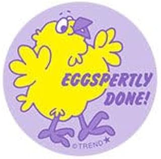Trend Enterprises Eggspertly Done!/ Lemon Scent Retro Scratch 'n Sniff Stinky Stickers by Trend; 24 Seals/Pack - Authentic 1980s Designs!