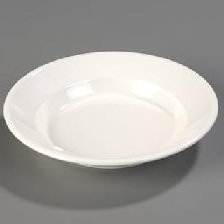 Carlisle FoodService Products Reusable Plastic Bowl Soup Bowl, Salad Bowl for Home and Restaurant, Melamine, 12 Ounces, White, (Pack of 48)