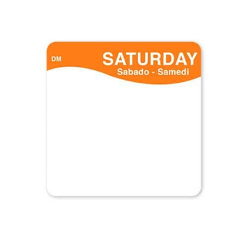 DissolveMark 2 in x 2 in Saturday Label by DayMark – Model 1133336