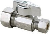 BrassCraft 1/2 in. Compression x 3/8 in. Compression Brass Shut-Off Valve