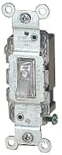 Hubbell RESI TOG SWITCH, 3 WAY IL, 15A 120V, CLR RS315ILC