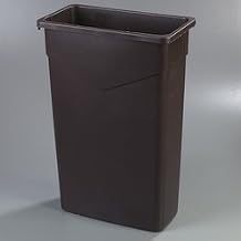 23 Gallon Commercial Trash Can - Plastic, Rectangular, Built-in Handles