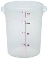 Cambro RFS4PP190 Round Storage Container 4 Qt, 6 Pack