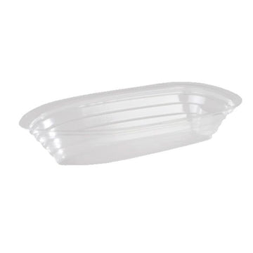 SB12 12 oz. Disposable Plastic Banana Split Boat-Shaped Bowl Oblong Food Container | 500 Per Case by Detroit Forming – Small, 12.0 ounces, Plastic, clear