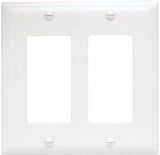 Legrand Pass & Seymour SP262WUCC30 Plastic Wall Plate, 2 Gang, Two Decorator Rocker GFCI, White (1 Count)