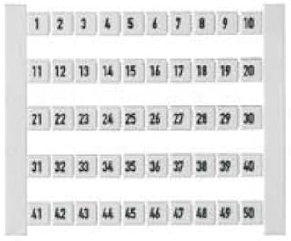 WEIDMULLER 473460001 TERMINAL BLOCK MARKER, 1-50, 5MM CARD-50 (5 pieces)