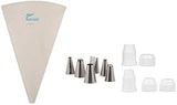 Ateco Cake Decorating Set - Couplers, Decorating Bag, and Decorating Tubes