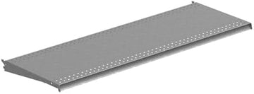 Lozier TL Shelf - Retail Display Shelving - Compatible Gondola Shelving Units - Product Shelves for All Commercial Business Types - 2' Width x 25" Depth (Silver Vein)
