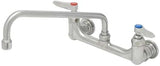 EverSteel Stainless Steel Double Office Faucet, Wall Mount, 8" Centers, 12" Swing Nozzle