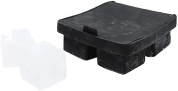 Tablecraft BSCT2 Ice Cube Tray, Silicone Mold with Lid, Makes (4) 1-3/4" Cubes, Suitable in Oven, Washable with Dishwasher, Stackable, Black, 6 Each per Case