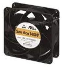 SANYO Denki 9WL1424P1A001 DC Fan, 140x38mm, 24VDC 44.64W, 282CFM 68dB, Splash/Dust Proof IP68, Long Life 100K Hours, Ribless, Tachometer, PWM