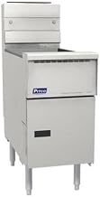 Pitco Solstice Value Gas Fryer, 14" Tube Fired Floor Model, 70k BTU Output, Natural Gas Operation, 35 lb Oil Capacity, Millivolt Control No Electric Required, Stainless Steel Construction, VF-35S NG