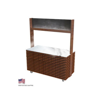Astra CCS-3072 Laminate Coffee Cart, 30" x 72", Brown - Default Title