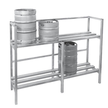 Channel Manufacturing Inc. Aluminum Keg Rack, 20" Wide, Silver - 71 1/2"