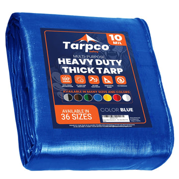 Tarpco Safety TS-155 Poly Tarp, Blue - 100' x 100'