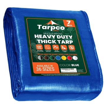 Tarpco Safety TS-205 Poly Tarp, Blue - 100' x 100'