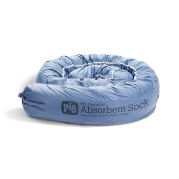 New Pig PIG 105 Polypropylene Absorbent Sock, 4' Long, Blue, 12/Case - Default Title