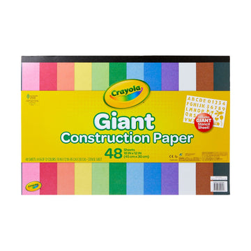 Crayola 990055 Construction Paper, 12" x 18", Assorted, 48/Pack - Default Title