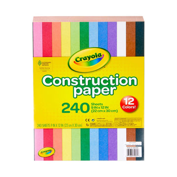 Crayola 993200 Construction Paper, 9" x 12", Assorted, 240/Pack - Default Title