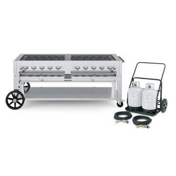 Crown Verity MCC-72 Stainless Steel Charbroiler Complete Set, 81" Wide - Default Title