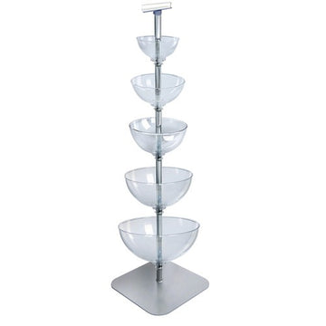 Azar Displays Floor Display, 60" High - 8"-16" 5-Tier