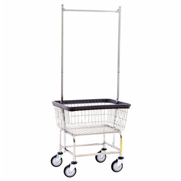 R&B Wire Products, Inc. Laundry Cart, Silver - 26 1/2"