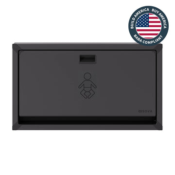 Sova Vantage Stainless Steel Baby Changing Table, 34 3/4" Wide - Black