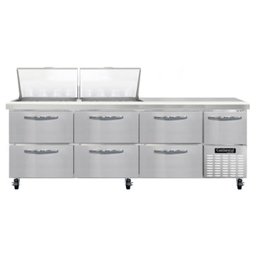 Continental Refrigerator RA93N-24M Sandwich Prep Table, 32 cu. ft., 115V - 1 Door