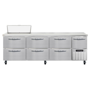 Continental Refrigerator RA93N-8 Sandwich Prep Table, 32 cu. ft., 115V - 1 Door