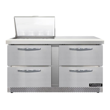 Continental Refrigerator SW60N12M-FB Sandwich Prep Table, 17 cu. ft., 115V - 2 Door