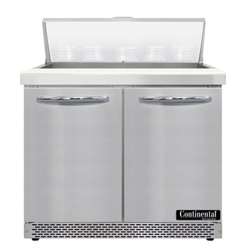 Continental Refrigerator SW36-N Sandwich Prep Table, 10.3 cu. ft., 115V - 31 7/16" x 40 7/8"