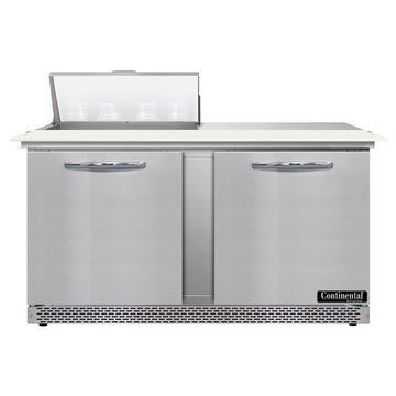 Continental Refrigerator Sandwich Prep Table, 17 cu. ft., 115V - 2 Door