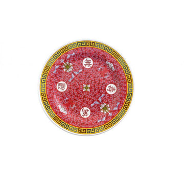Thunder Group 1009TR Melamine Plate, 9 1/8" Diameter, Red, 12/Pack - Default Title