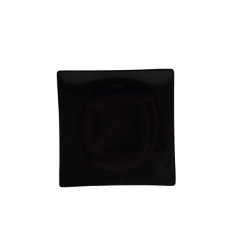 Thunder Group Classic Black Black Melamine Plate, 6" x 6", 12/Case - Black
