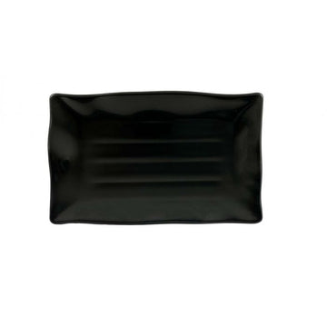 Thunder Group Classic Black Black Melamine Plate, 9 1/8" x 13 1/2" - Black