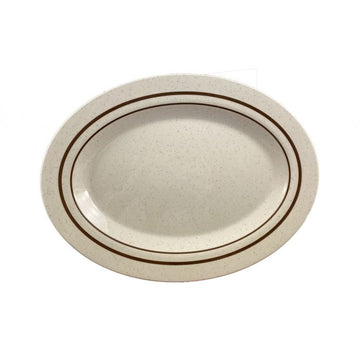 Thunder Group AD216AA Arcadia Melamine Platter, 12" x 16 1/4", Beige, 12/Case - Default Title