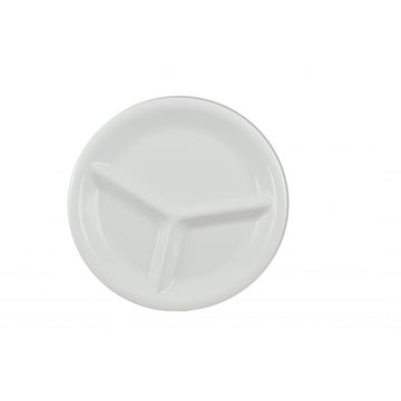 Thunder Group CR710W Colorful White Melamine Plate, 10 1/4" Diameter, 12/Pack - Default Title