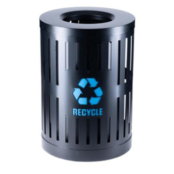 Commercial Zone Parkview Steel Trash Can, 34 gal., Black - Recycling Bin