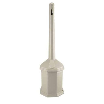 Commercial Zone Smokers' Outpost Polyethylene Cigarette Receptacle, 5 qt. - Beige