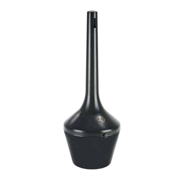 Commercial Zone Smokers' Outpost Galvanized Steel Cigarette Receptacle, 12 qt. - Black