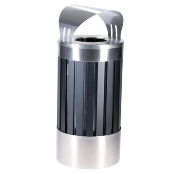 Commercial Zone 72774399 ArchTec Stainless Steel Trash Can, 25 gal., Black - Default Title