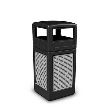 Commercial Zone Plastic Trash Can, 42 gal. - Black