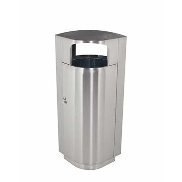 Commercial Zone Leafview Stainless Steel Trash Can, Silver - 20 gal.