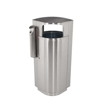 Commercial Zone Leafview Stainless Steel Trash Can, 3 1/2" Diameter, Silver - 20 gal.