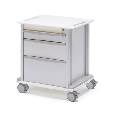 Omnimed Aluminum Medical Cart, White - 23 1/8"