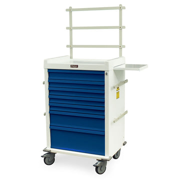 Harloff MR7K-MAN Powder Coated Aluminum Medical Cart, 23 3/4" x 31 13/16" - Default Title