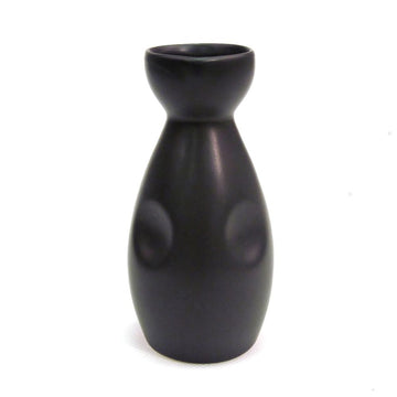 CAC China 666-WP-BLK Japanese Style Stoneware Bottle, 6 oz., Black, 36/Case - Default Title
