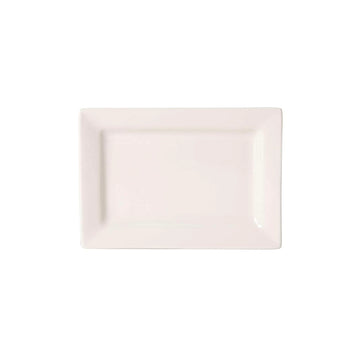 Tuxton Accessories Eggshell China Plate, 5 1/2" x 8", 12/Case - Ivory